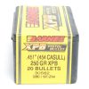 Barnes .451 / 45 250 Grain X Pistol Bullet (20 ct.)