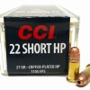 CCI 22Short 27gr Copper-Plated HP – Box Of 100