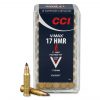 CCI Ammo 17 Hornady Magnum Rimfire (HMR) 17gr Hornady V-Max – Box Of 50